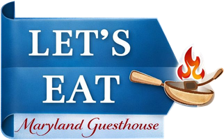 Original Let’s Eat logo with pan and flame — Maryland Guesthouse